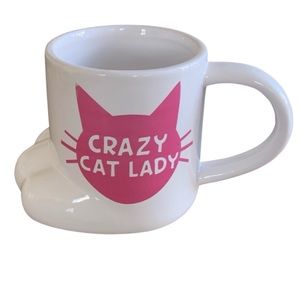 BigMouth Crazy Cat Lady White/Pink Ceramic Mug